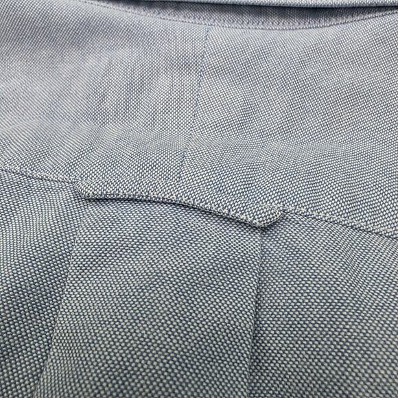 Vintage Lands End Shirt Mens 16 Blue Oxford Cloth Button Down Cotton Long Sleeve - Picture 15 of 16